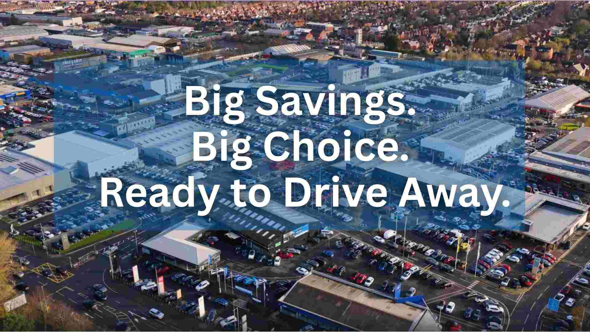 image of multiple Charles Hurst Car Showrooms with a huge used car lot