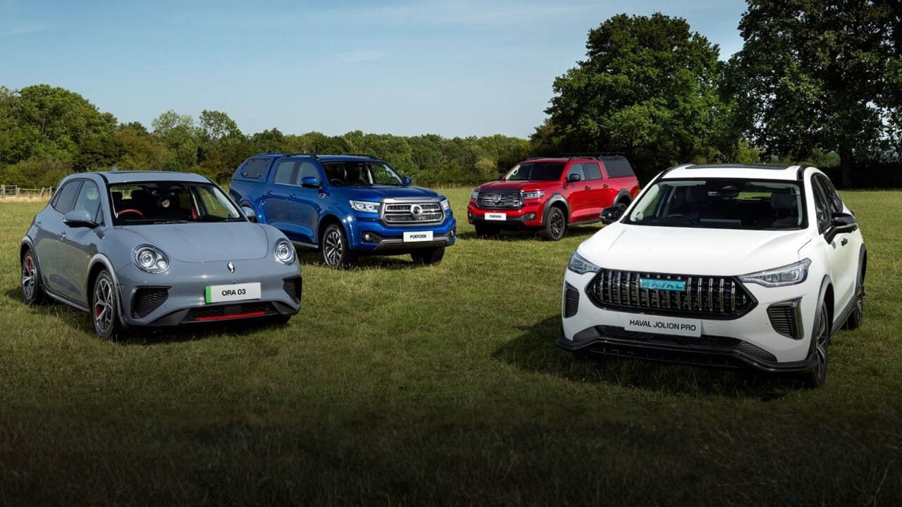 The GWM range parked on grass